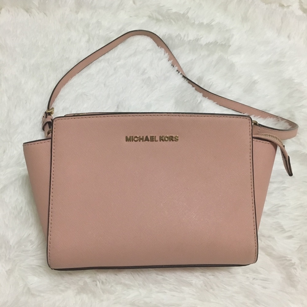 Michael Kors Selma Leather Mini Crossbody Ballet